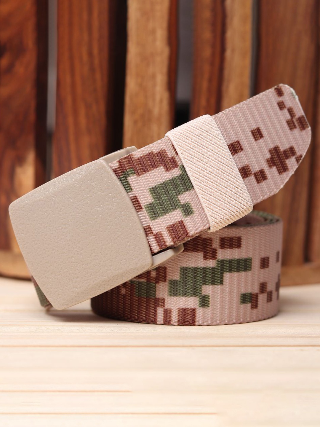 

Kastner Men Printed Casual Belt, Beige