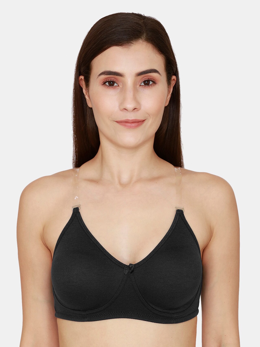 

Rosaline by Zivame Medium Coverage All Day Comfort Seamless T-shirt Bra, Black