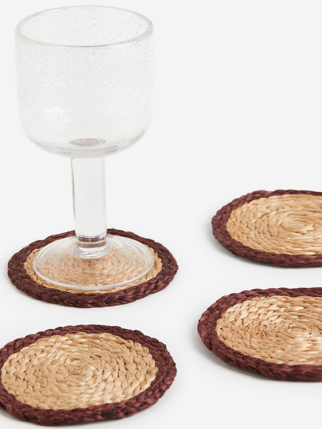 

H&M Pack Of 4 Brown Jute Coasters