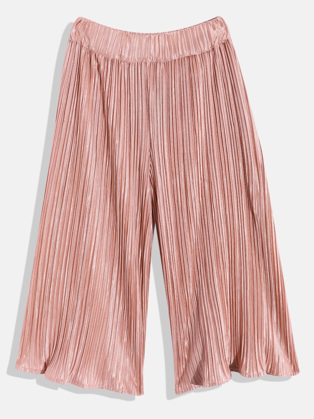 

United Colors of Benetton Girls Accordion Pleated Flared Palazzos, Rose
