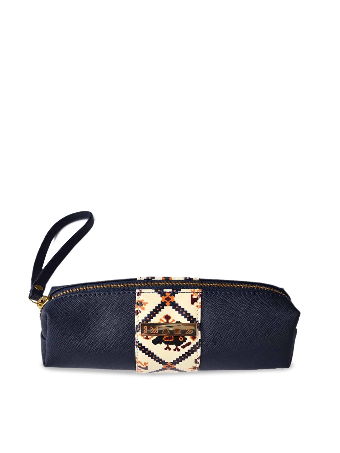

IMARS Women Patola Printed Leather Pencil Case, Blue