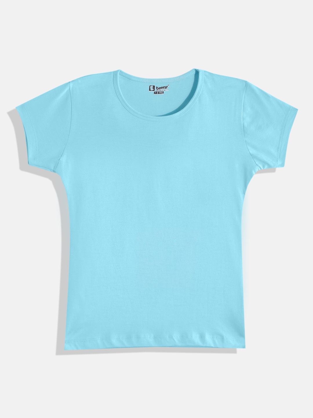 

Eteenz Girls Premium Cotton Solid Round Neck T-shirt, Blue