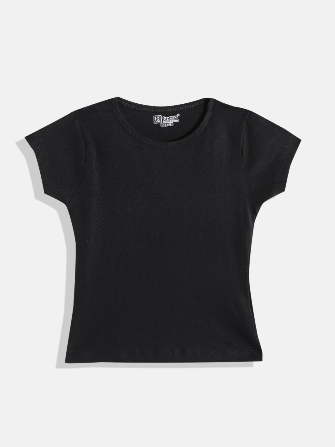 

Eteenz Girls Premium Cotton Solid Round Neck T-shirt, Black