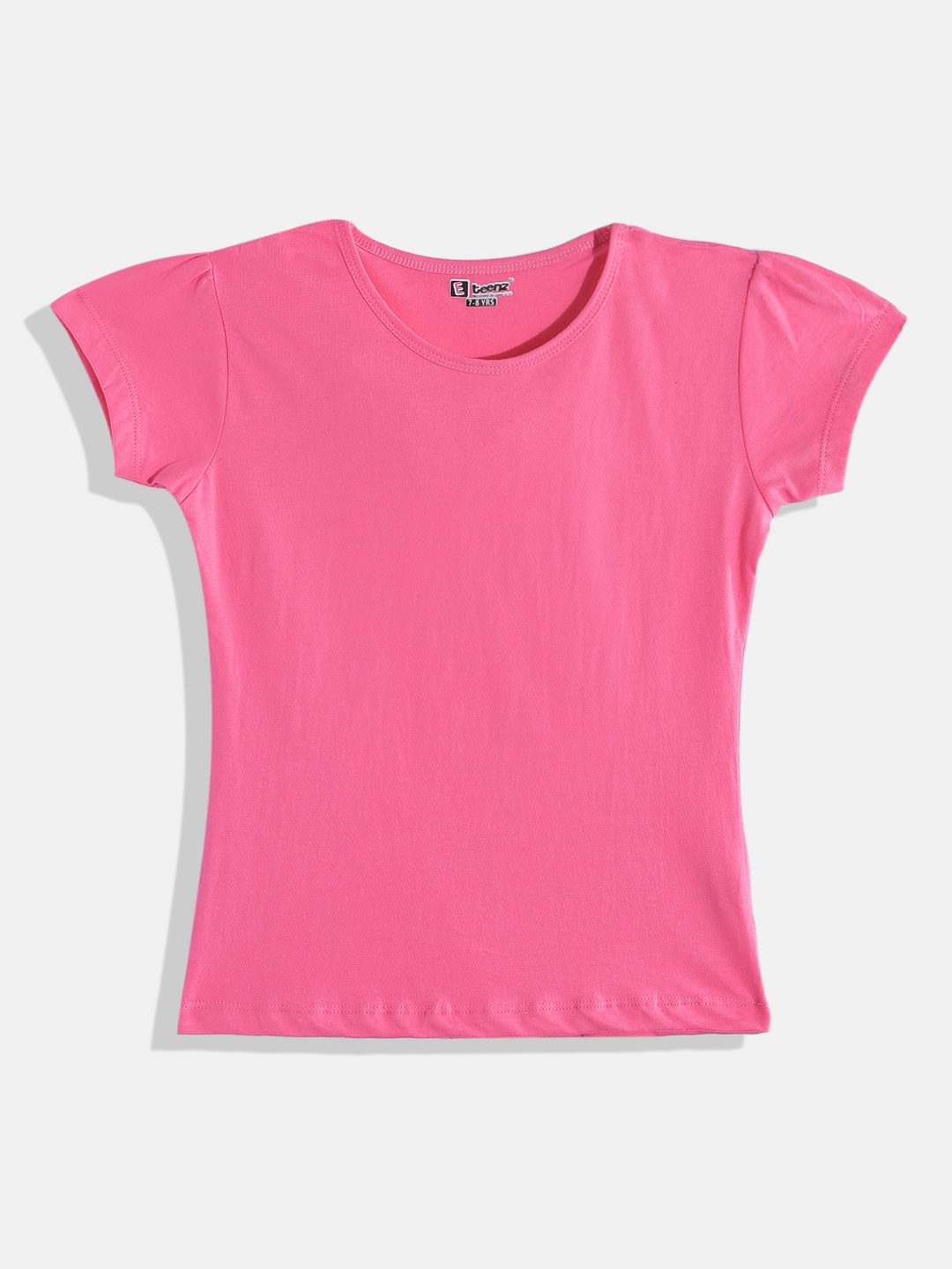 

Eteenz Girls Premium Cotton Solid Round Neck T-shirt, Pink