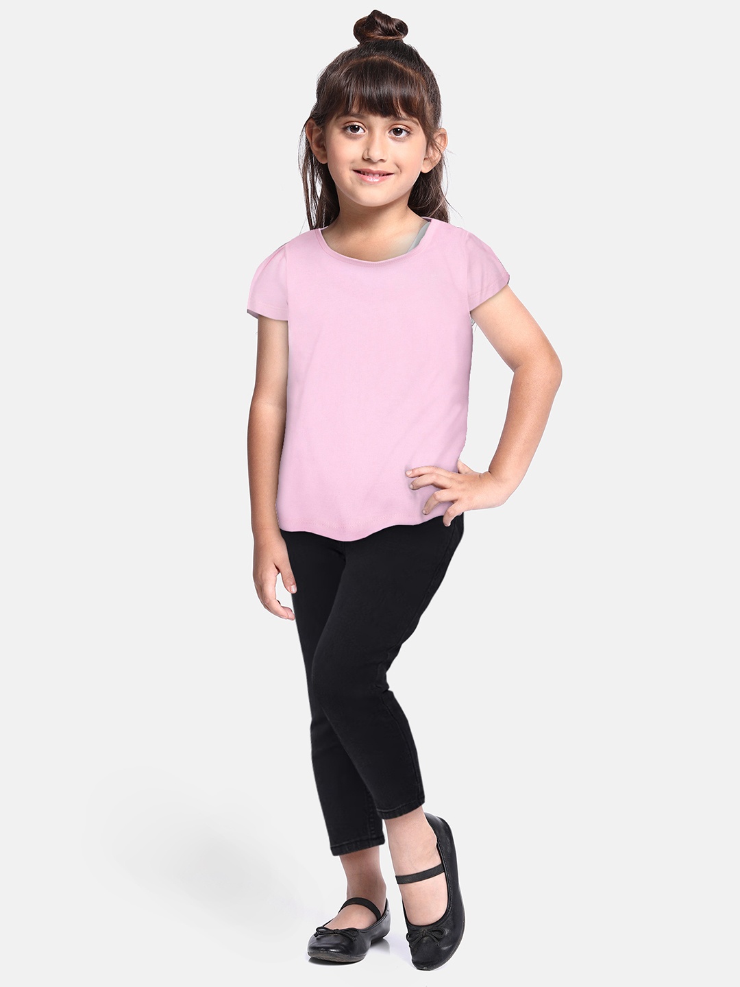 

Eteenz Girls Premium Cotton Solid Round Neck T-shirt, Pink