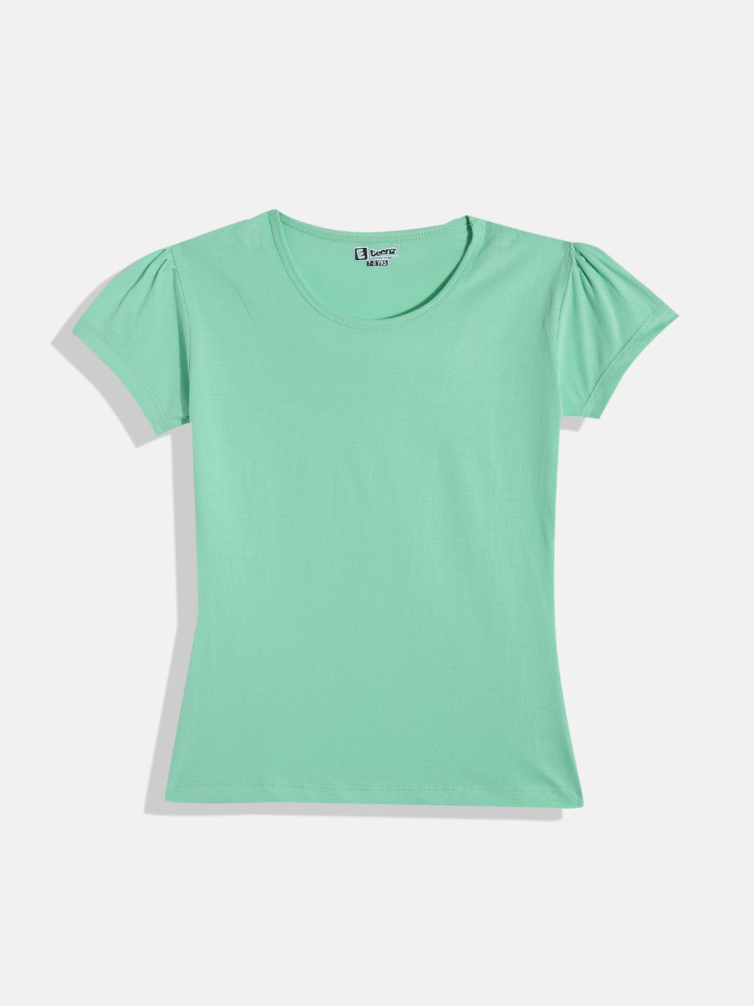 

Eteenz Girls Premium Cotton Solid Round Neck T-shirt, Green