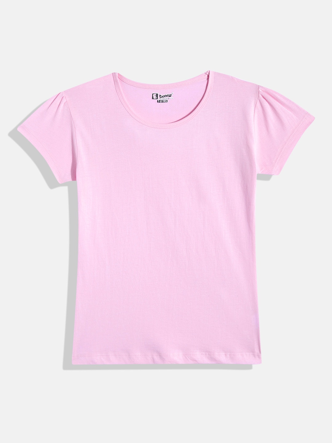 

Eteenz Girls Premium Cotton Solid Round Neck T-shirt, Pink