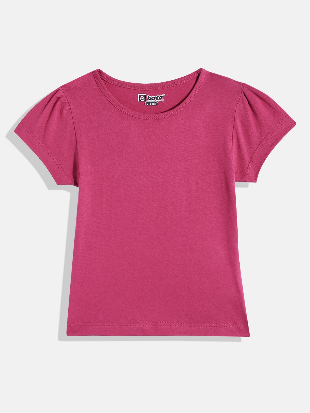 

Eteenz Girls Premium Cotton Solid Round Neck T-shirt, Fuchsia