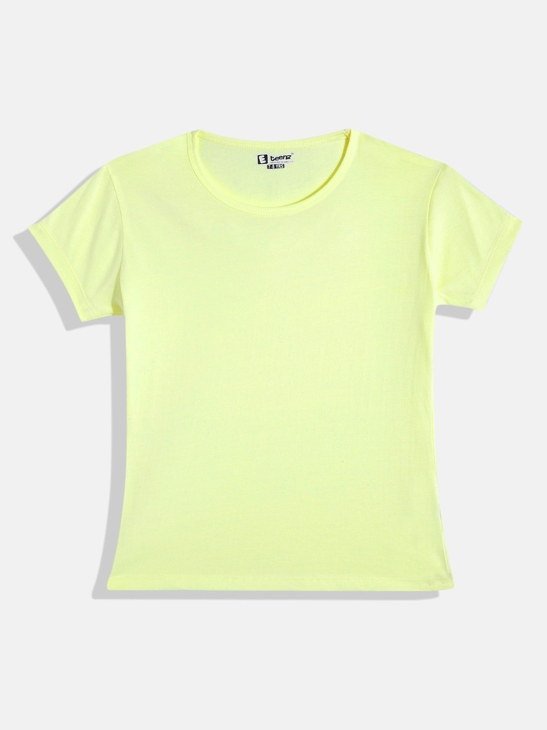 

Eteenz Girls Premium Cotton Solid Round Neck T-shirt, Yellow