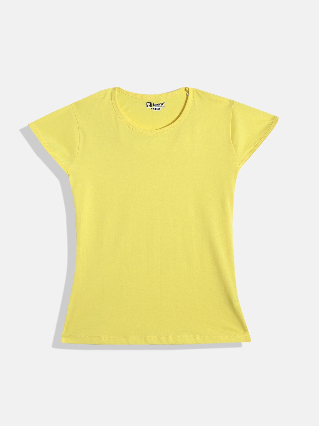

Eteenz Girls Premium Cotton Solid Round Neck T-shirt, Yellow