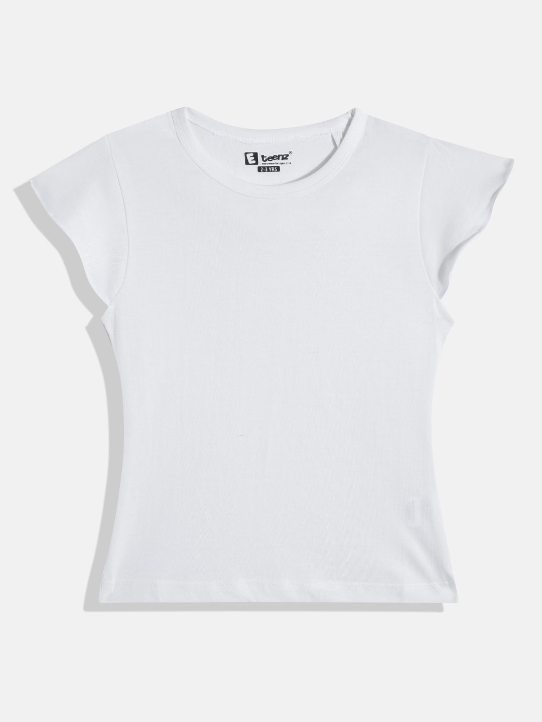 

Eteenz Girls Premium Cotton Solid Round Neck T-shirt, White