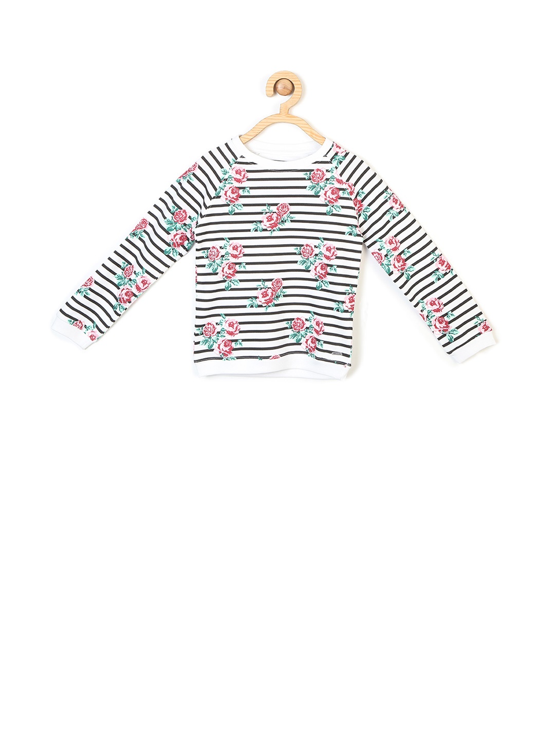 

Allen Solly Junior Girls White Striped Sweatshirt