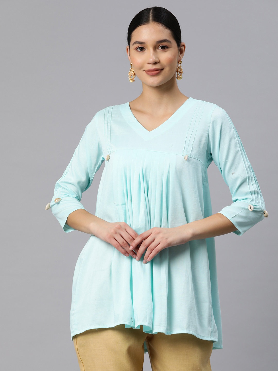 

RAJGRANTH Turquoise Blue Tunic