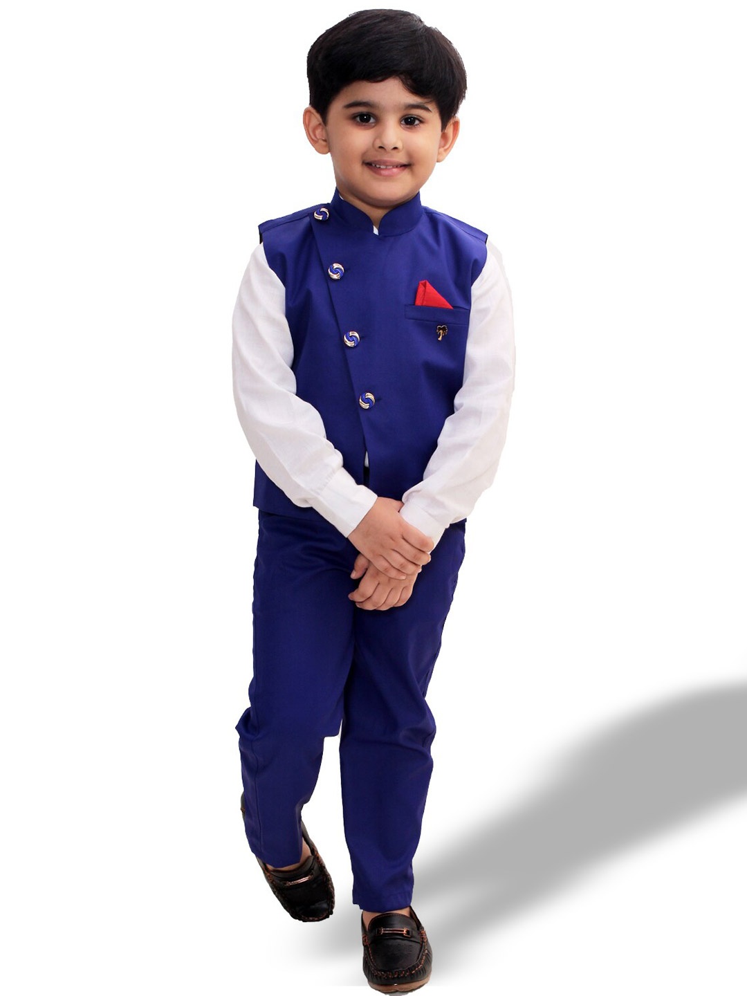 

BAESD Boys Shirt with Trousers & Waistcoat, Blue