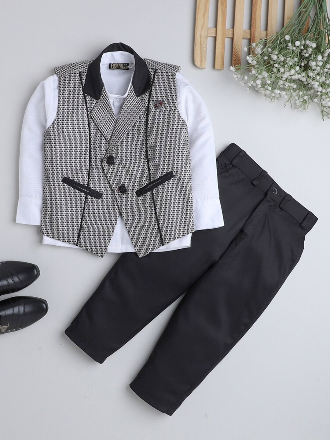 

BAESD Boys 3-Piece Suit, Black