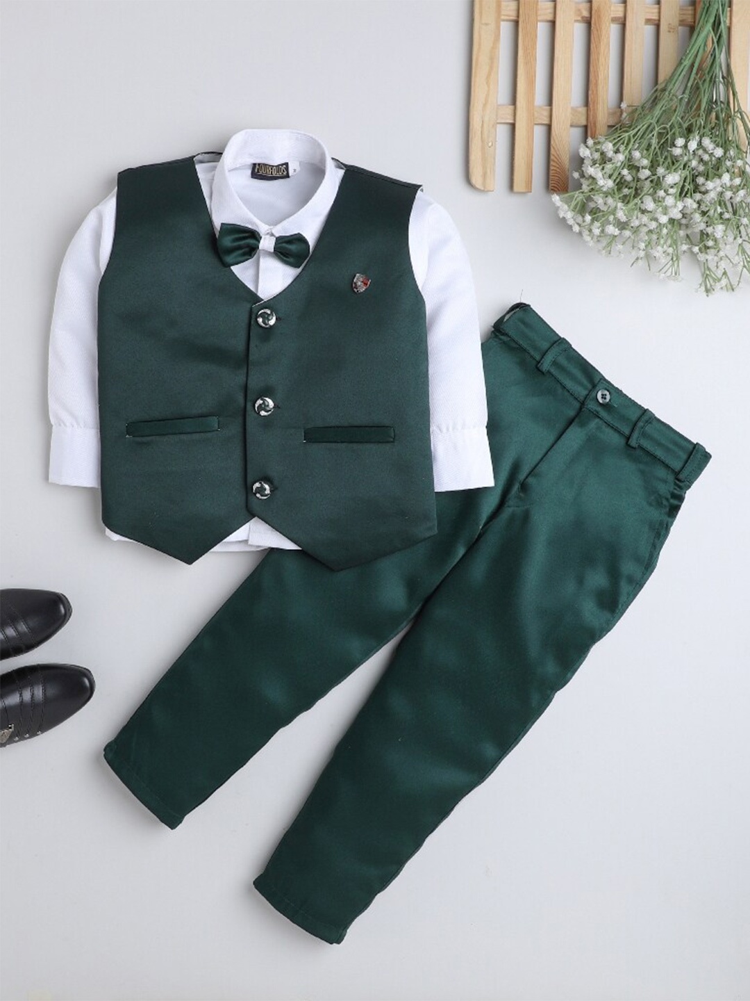 

BAESD Boys 3-Piece Suit, Green