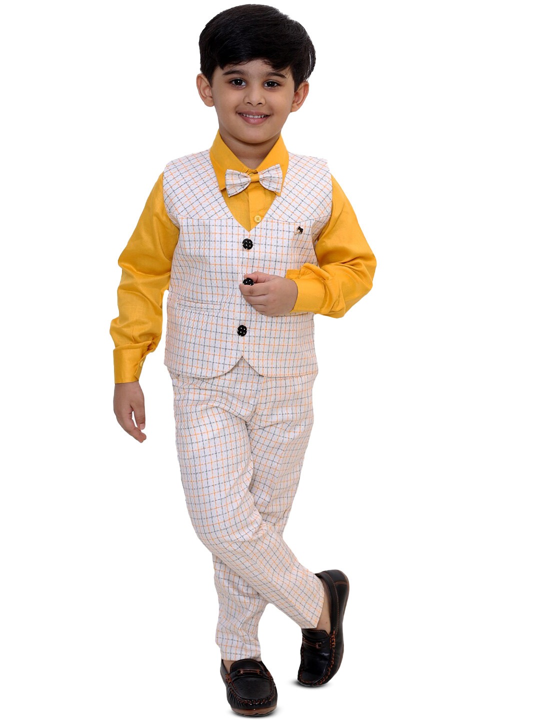 

BAESD Boys Shirt with Trousers, Yellow