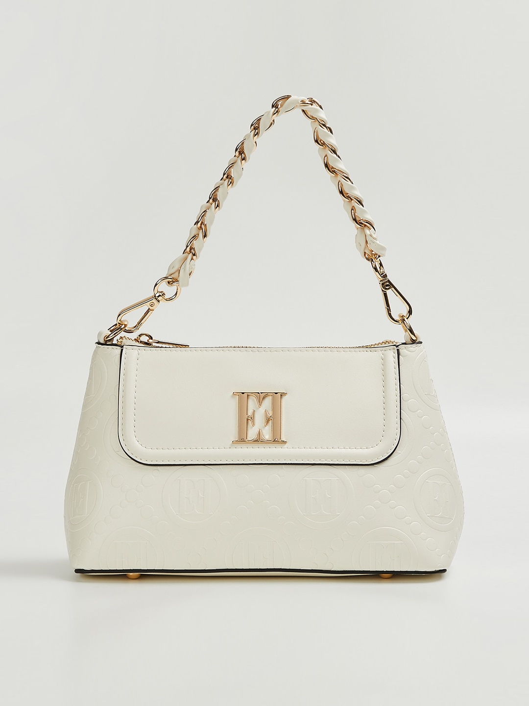 

ELLE Structured Handheld Bag, Off white