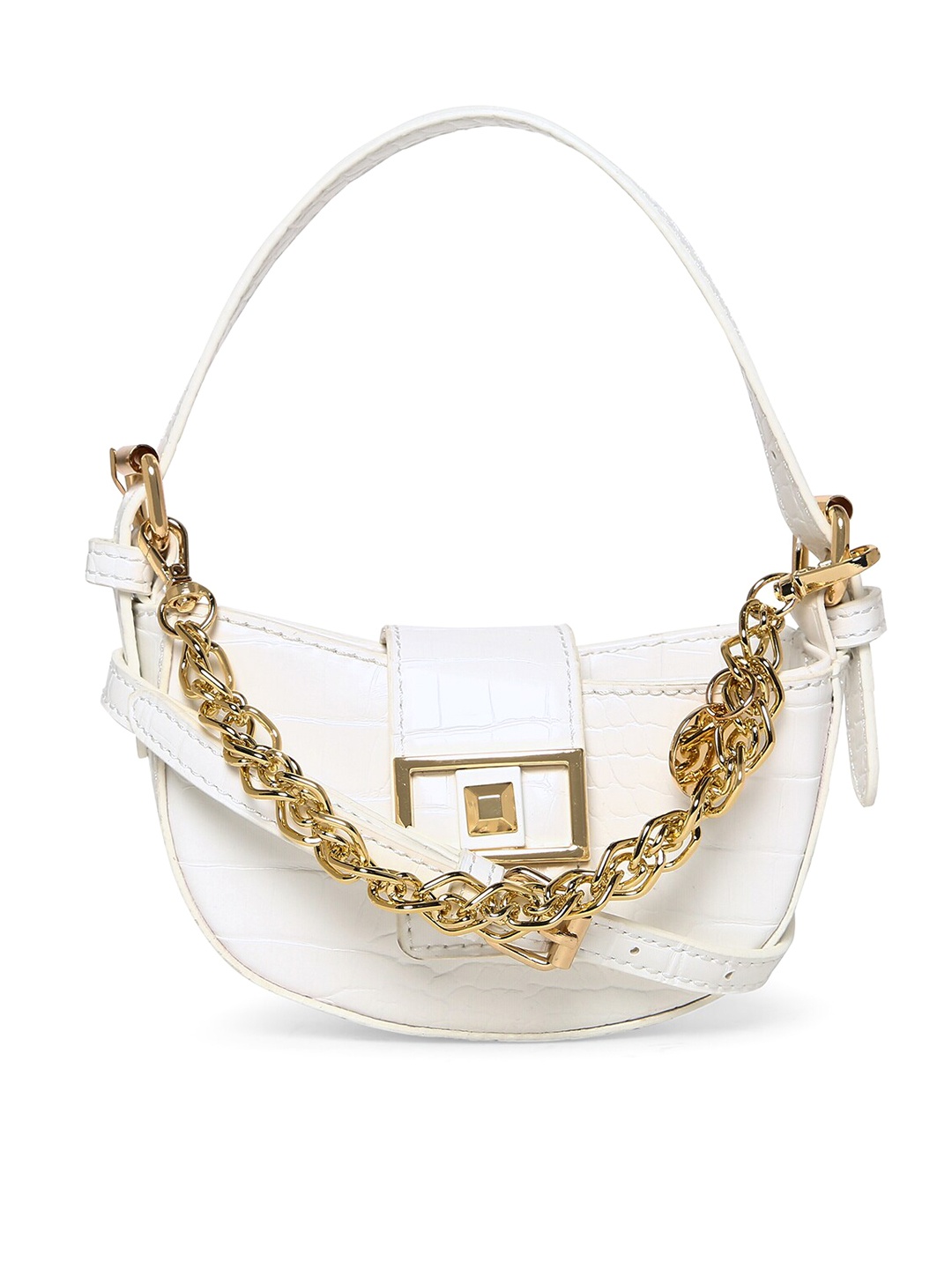 

ALDO Half Moon Structured Hobo Bag, White