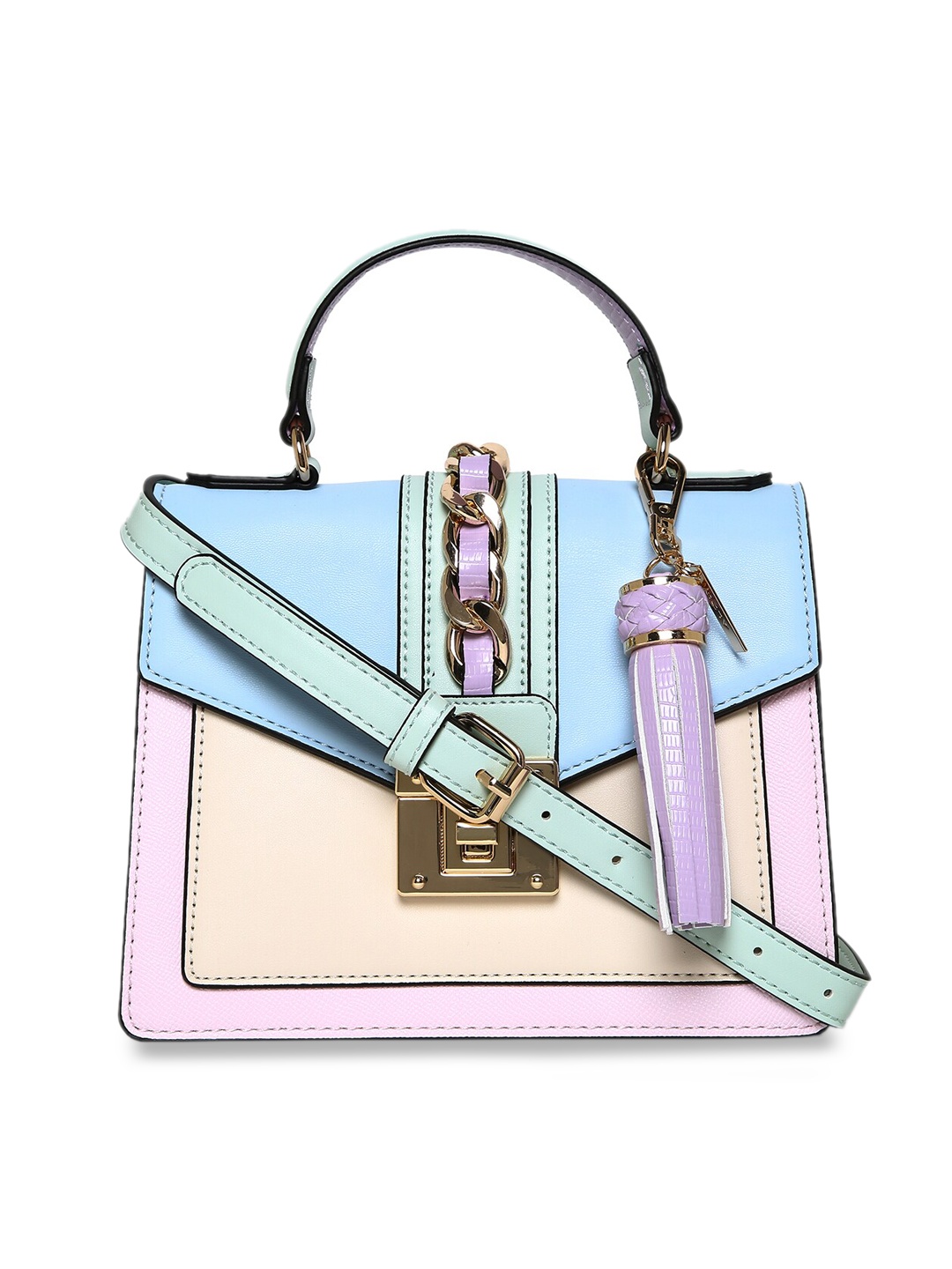 

ALDO Colourblocked Structured Satchel, Blue