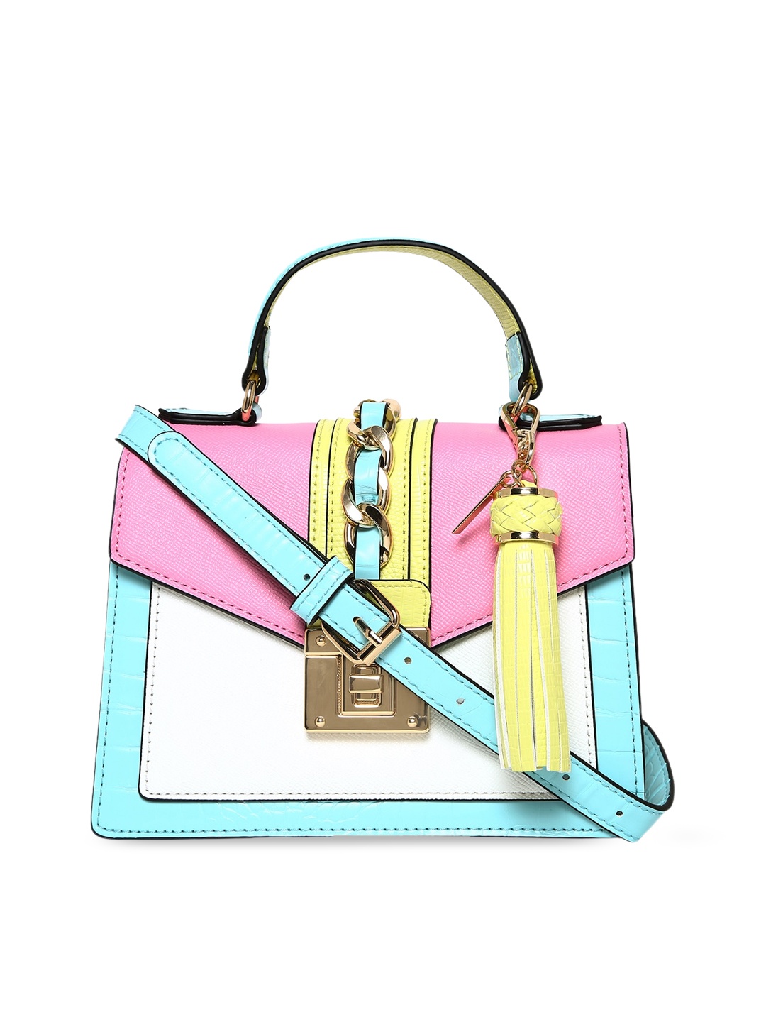 

ALDO Colourblocked Structured Satchel, Purple