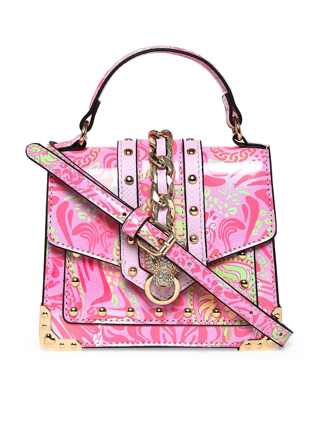 

ALDO Printed Structured Satchel, Purple