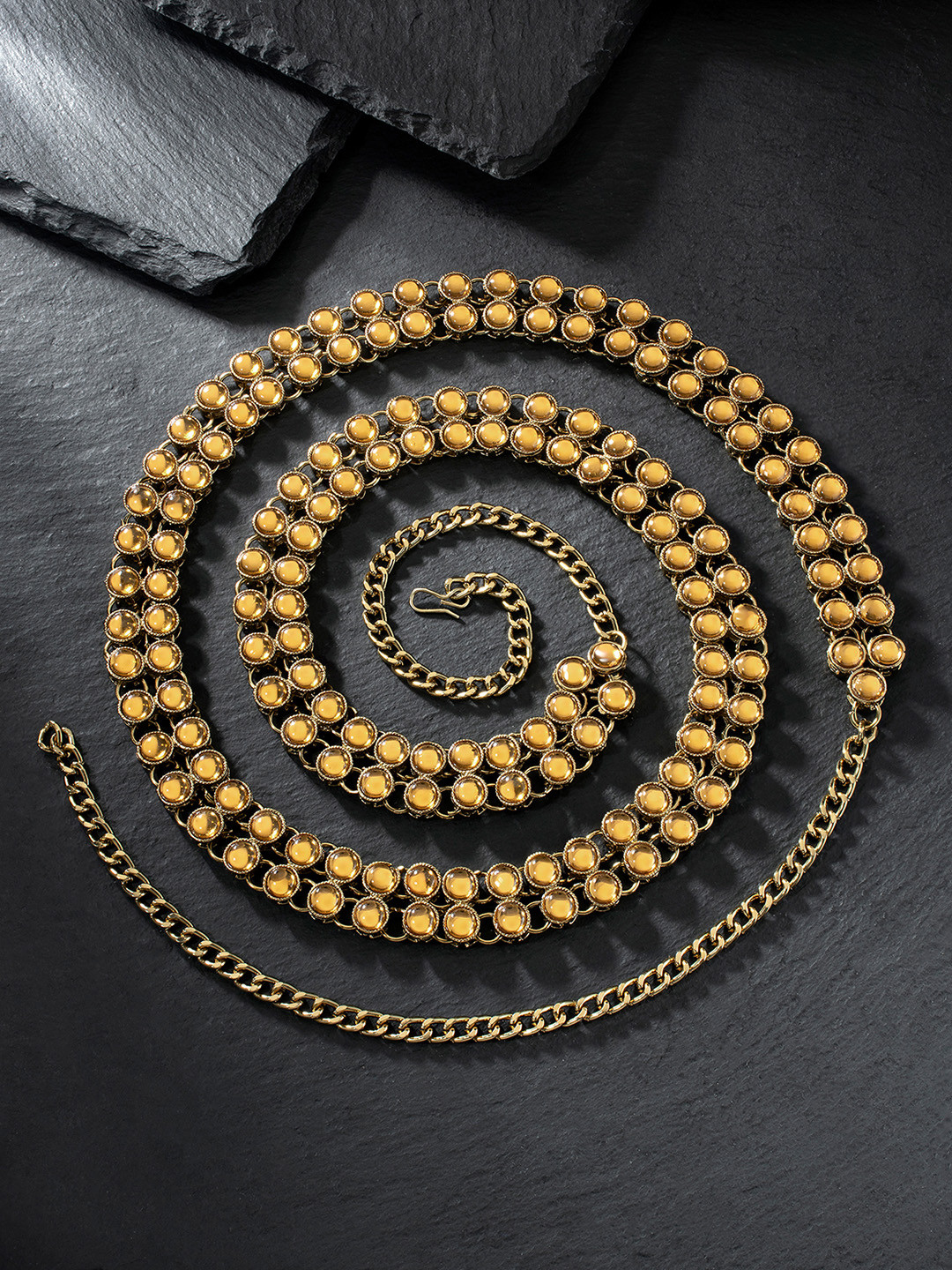 

Peora Gold-Plated Kundan CZ Studded Ethnic Waist Chain