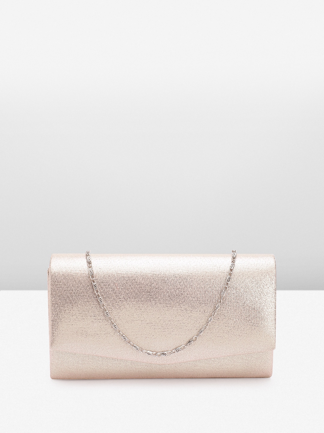 

Boohoo Glossy Envelope Clutch, Rose gold
