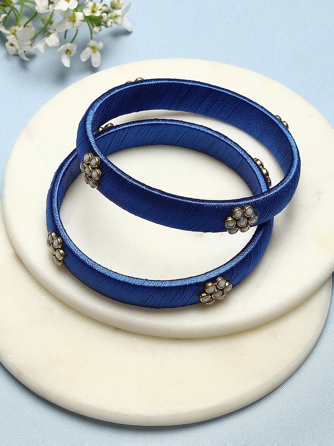 

Biba Set Of 2 Thread Bangles, Blue