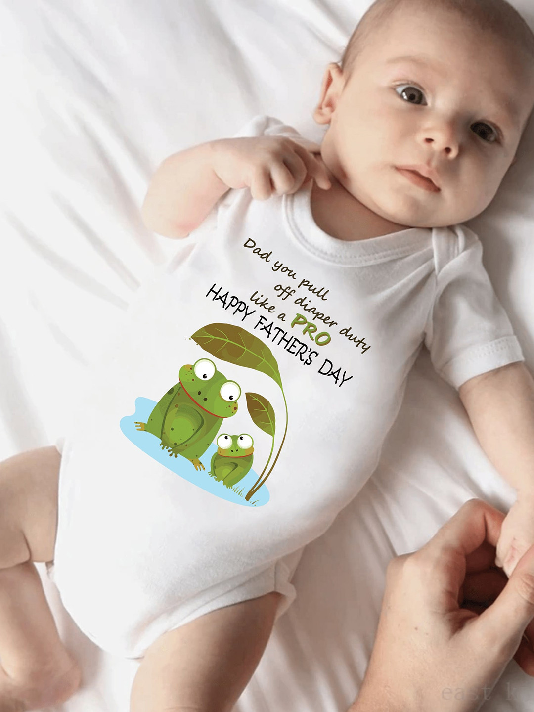 

KNITROOT Infants Printed Cotton Bodysuit, White