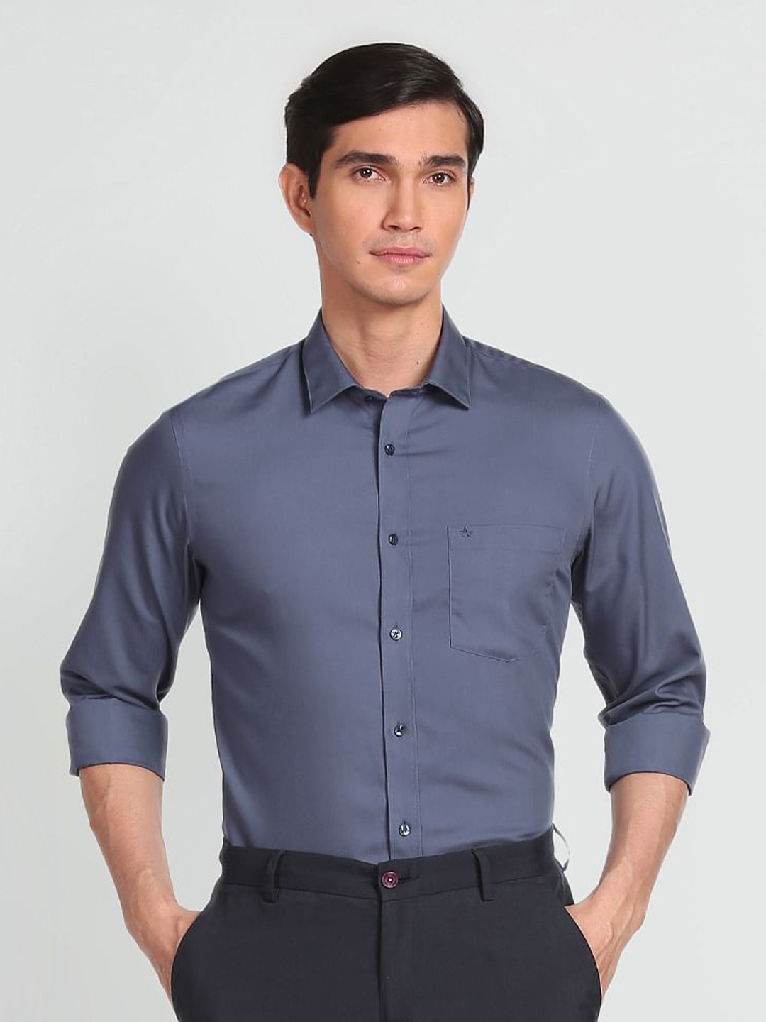 

Arrow Cutaway Collar Pure Cotton Formal Shirt, Blue