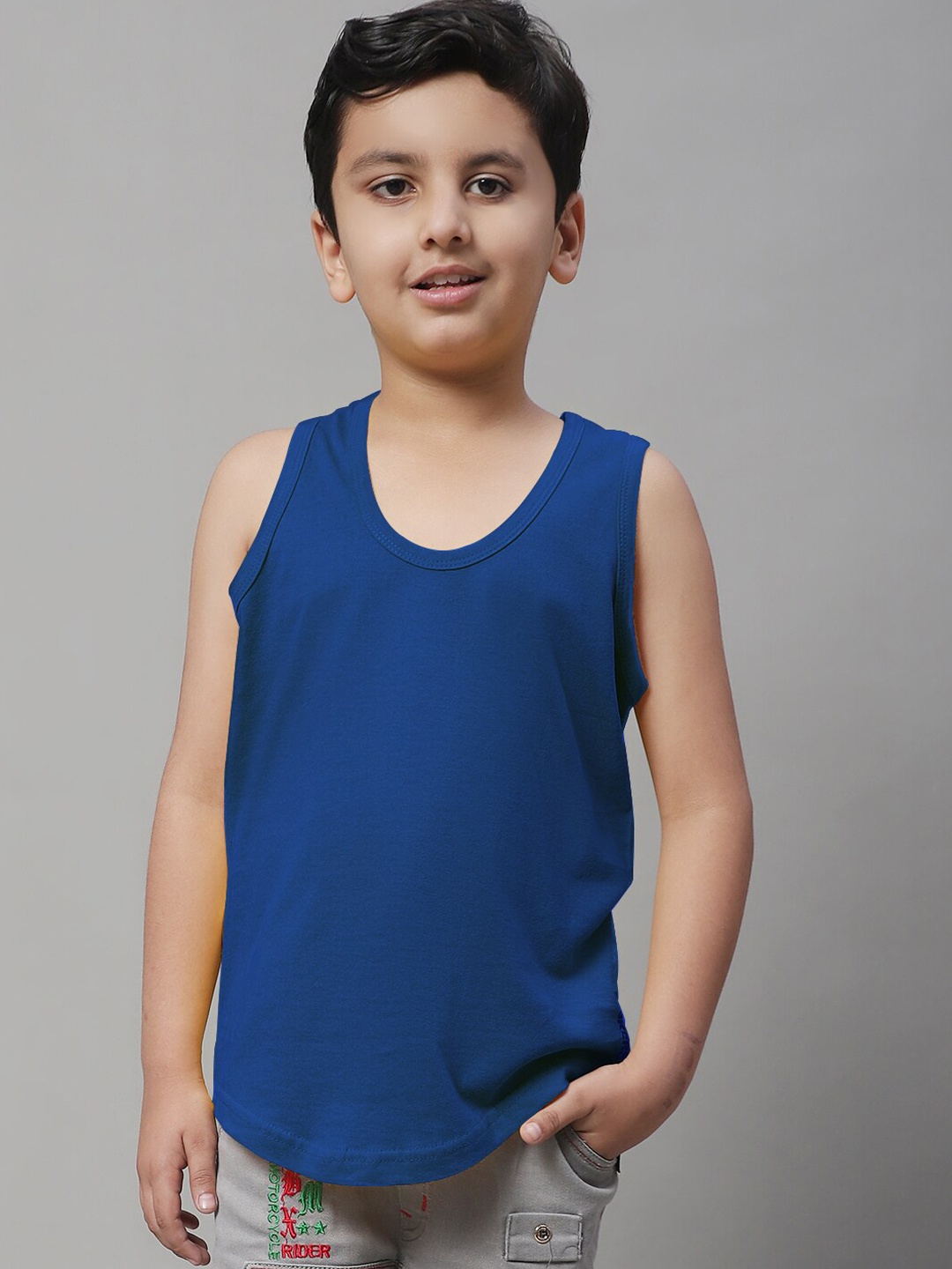 

Friskers Boys Pure Cotton Innerwear Vests, Blue