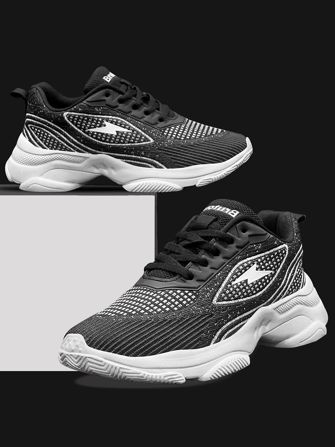 

Bruton Men Lite Mesh Marking Running Shoes, Grey
