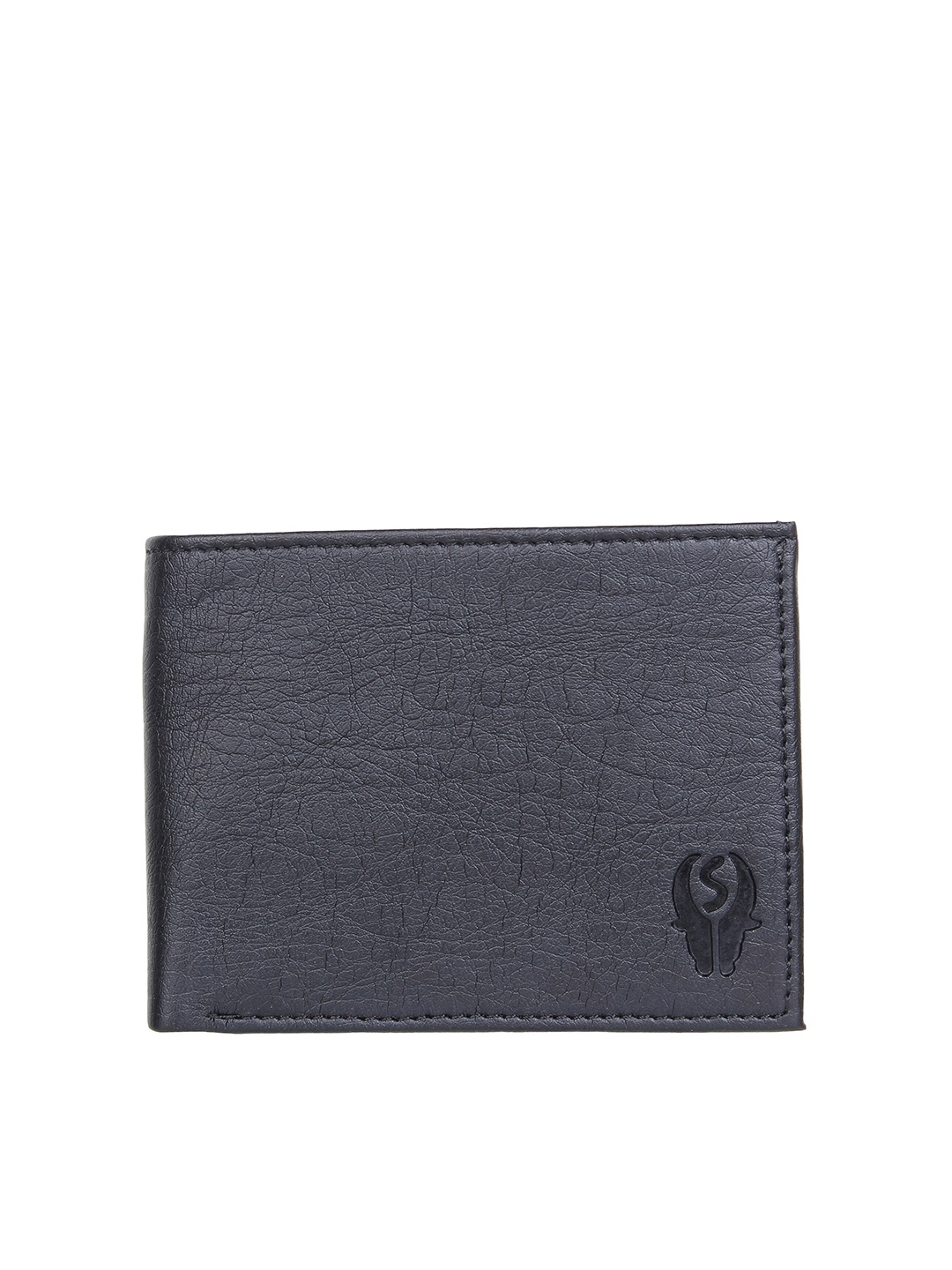 

SAMTROH Men PU Two Fold Wallet, Black