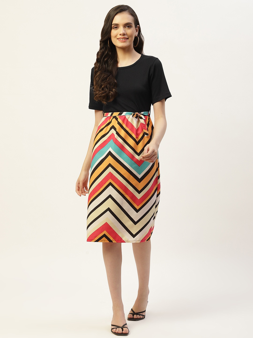 

Belle Fille Print Fit & Flare Dress, Multi