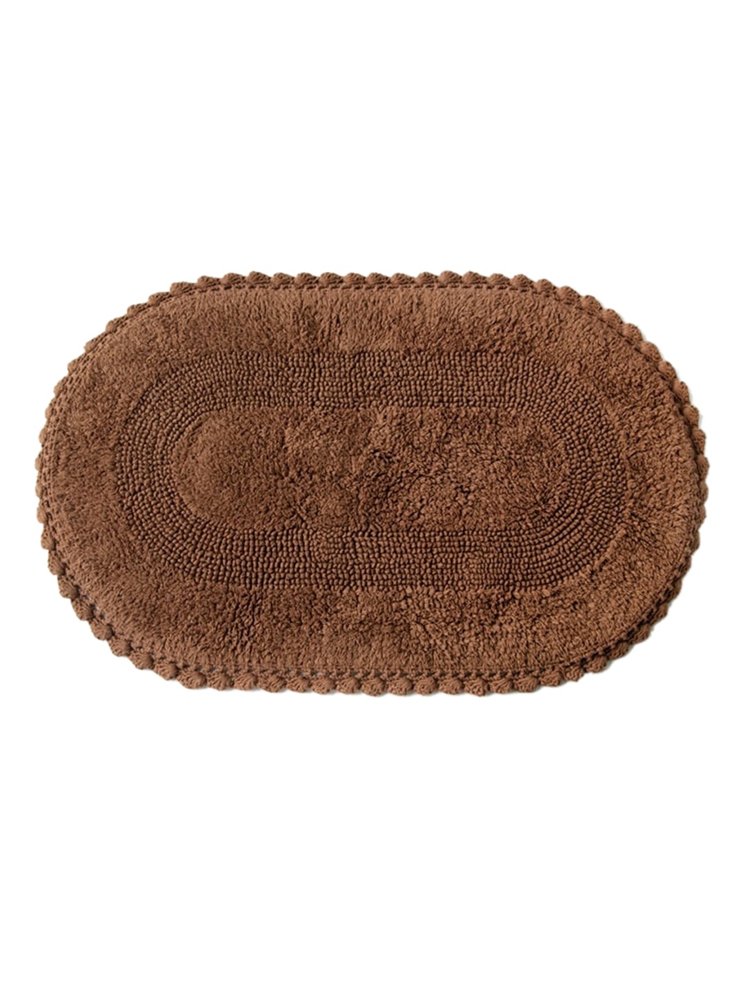 

Fabindia Crochia Brown Bordered Cotton Floormat