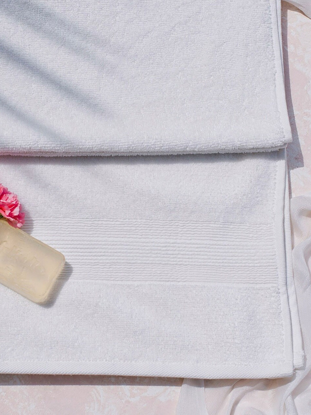 

Fabindia Sancha White Cotton 500GSM Soft Large Bath Towel