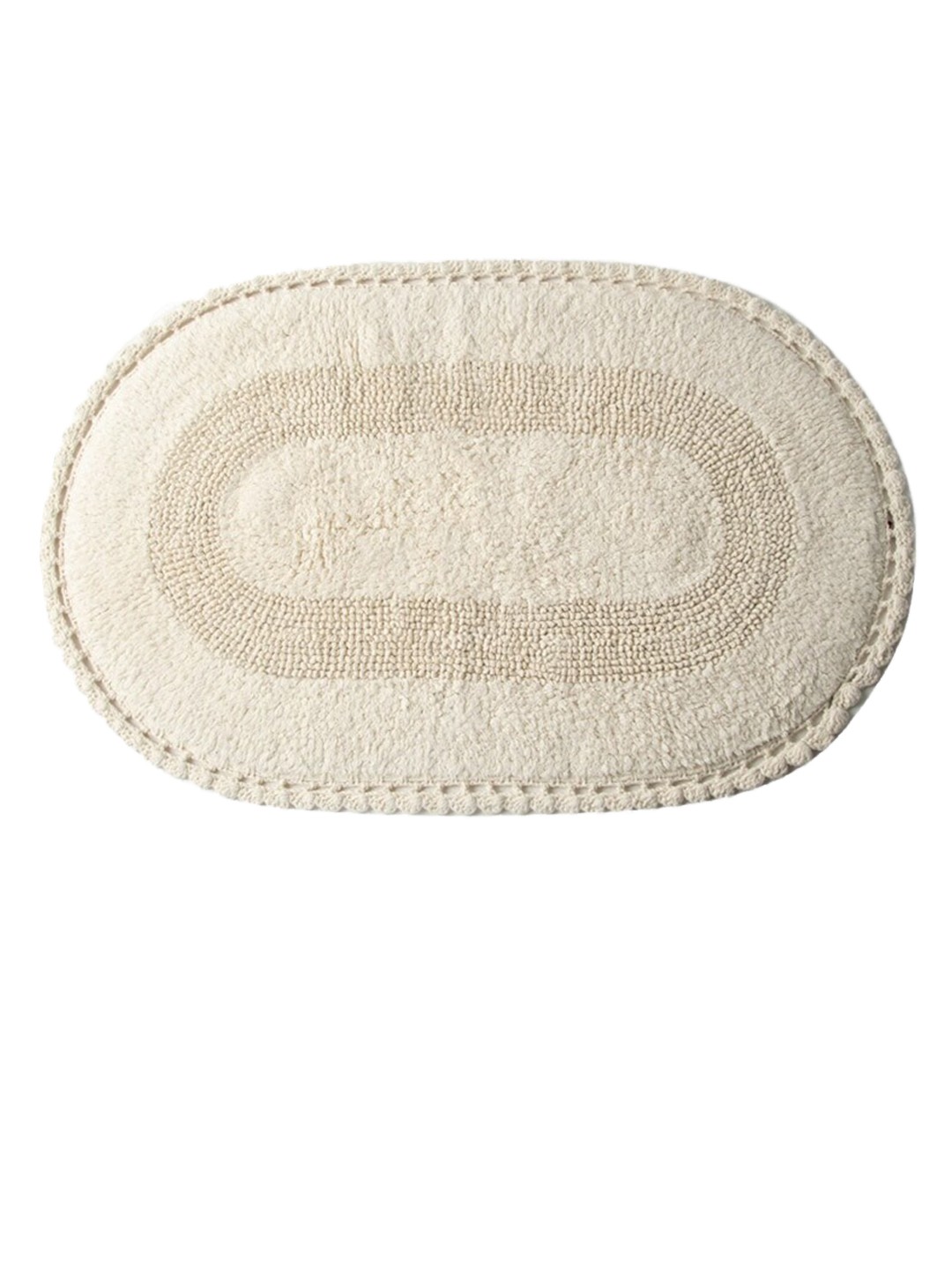 

Fabindia Crochia Off White Bordered Cotton Floormat