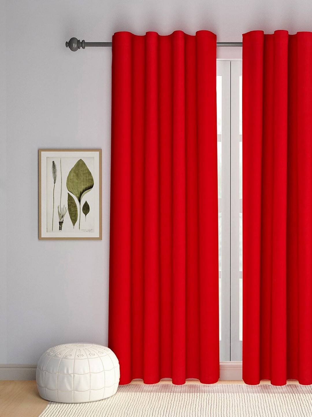 

Fabindia Magenta Cotton Semi Sheer Door Curtain