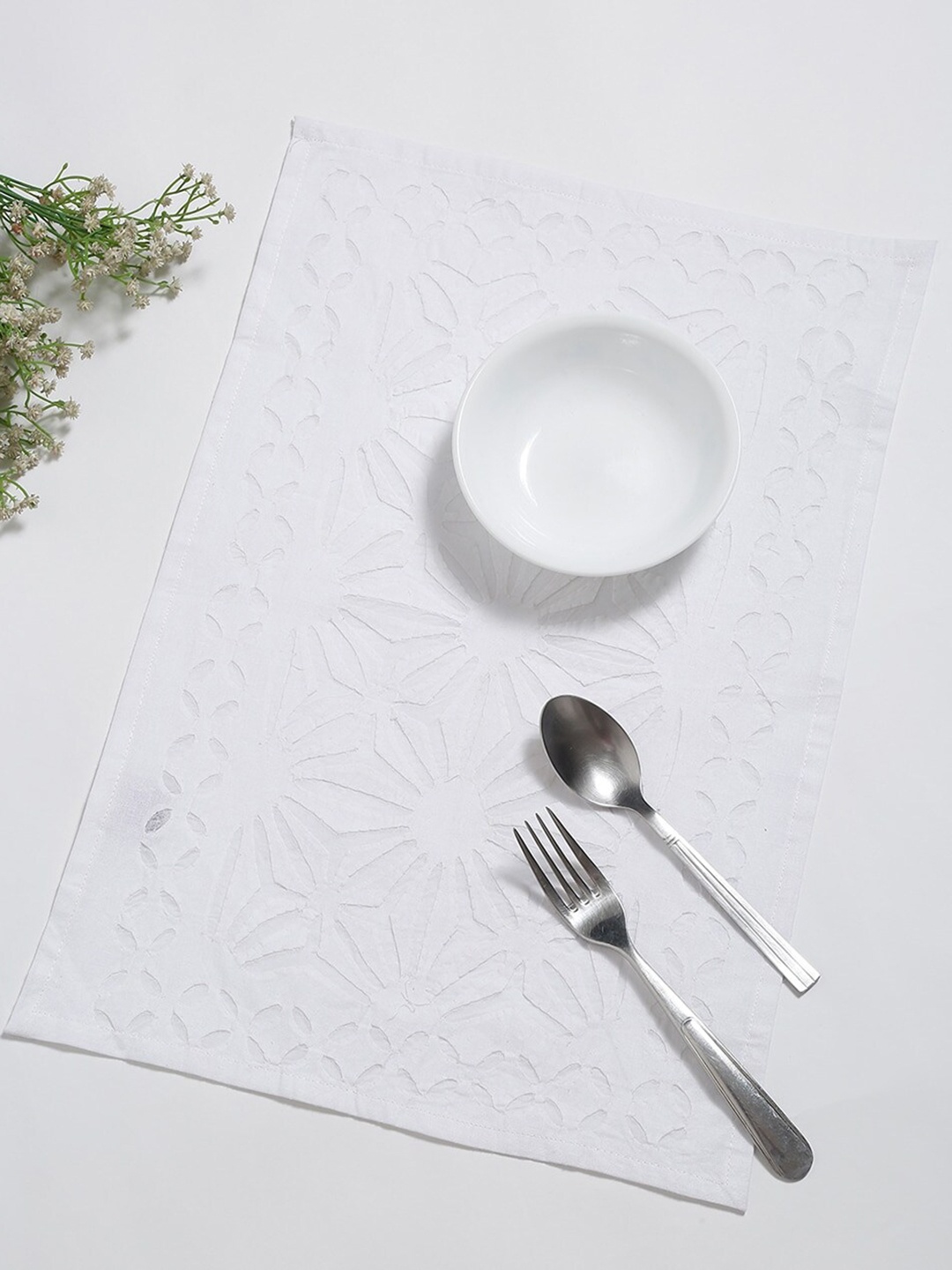 

Fabindia White 6 Pieces Neva Cotton Table Placemats