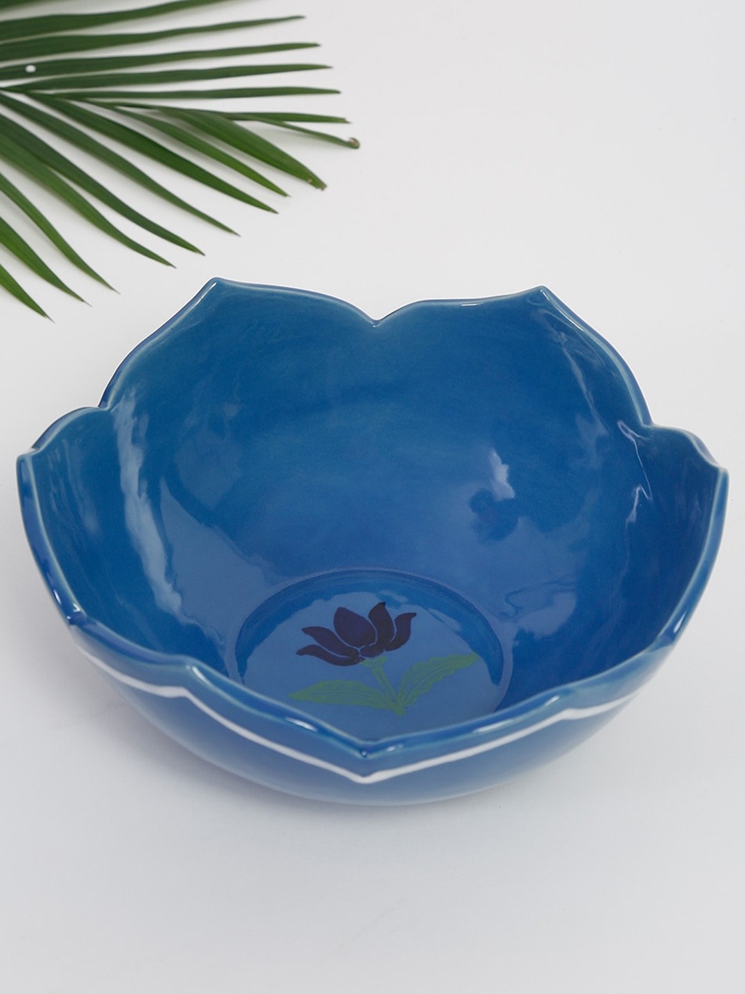 

Fabindia Blue Zahra Serving Bowl