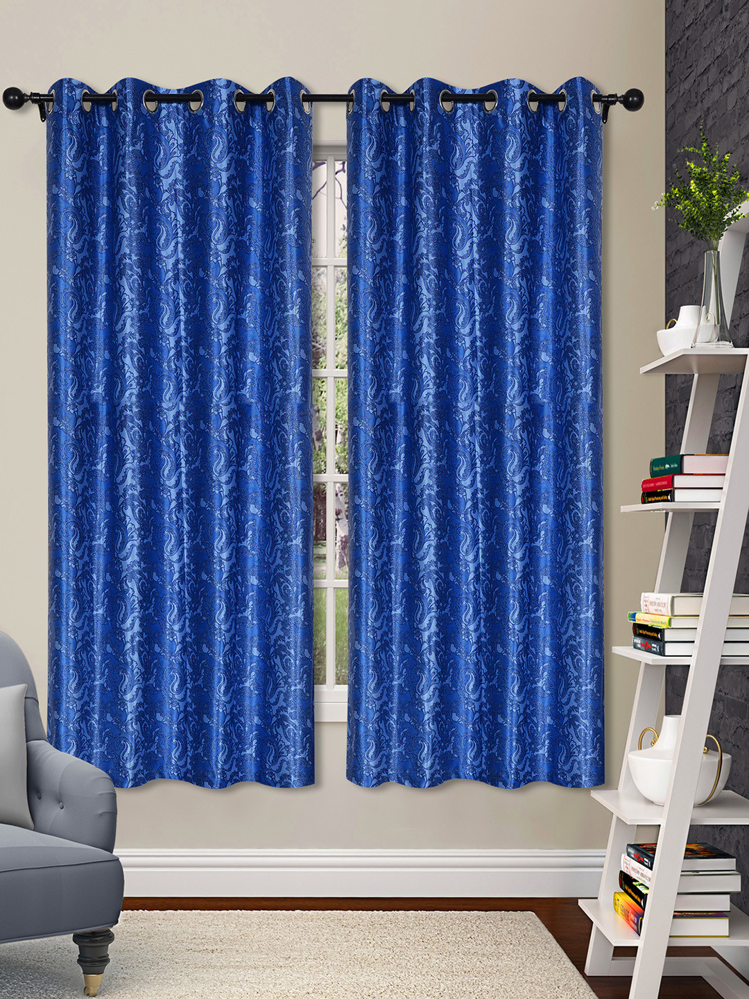

Deco Window Blue & Blue Set of 2 Window Curtains