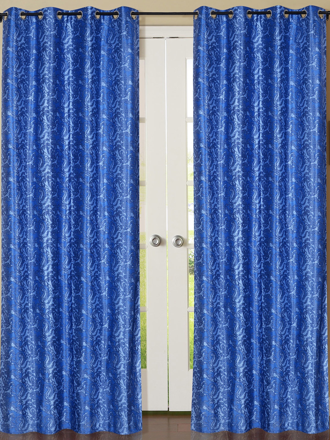 

Deco Essential Paisley Curtain (Set of 2) Placid Blue 46" x 90"
