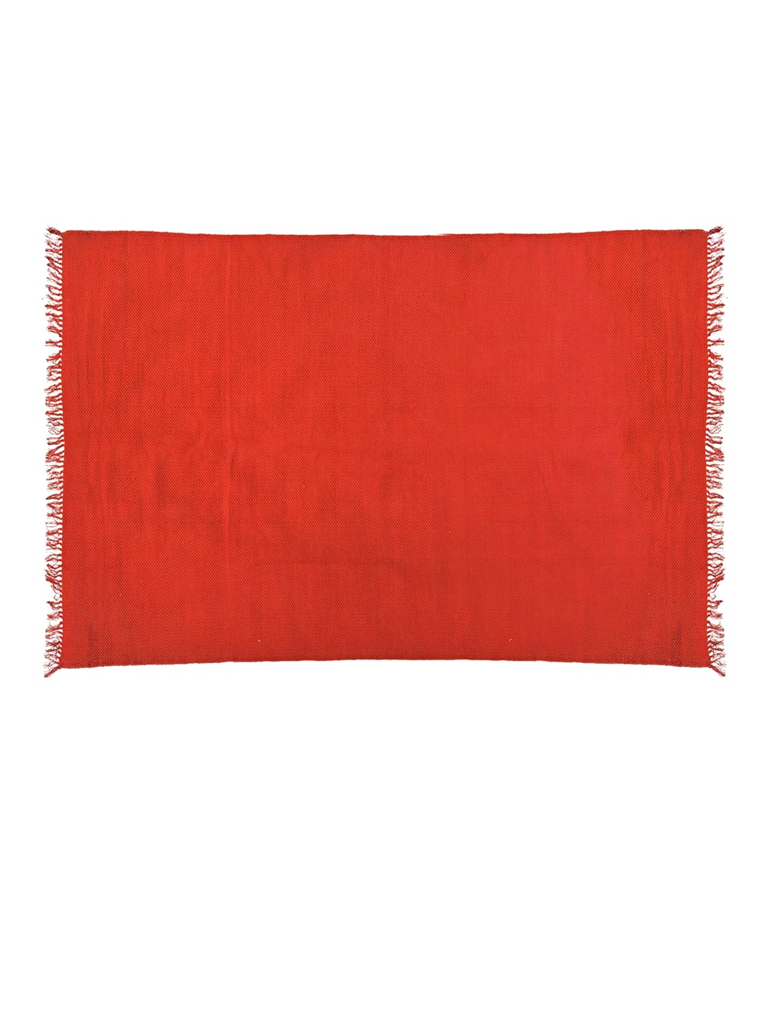 

Fabindia Fab Essentials Rust Cotton Hand Woven Dhurrie