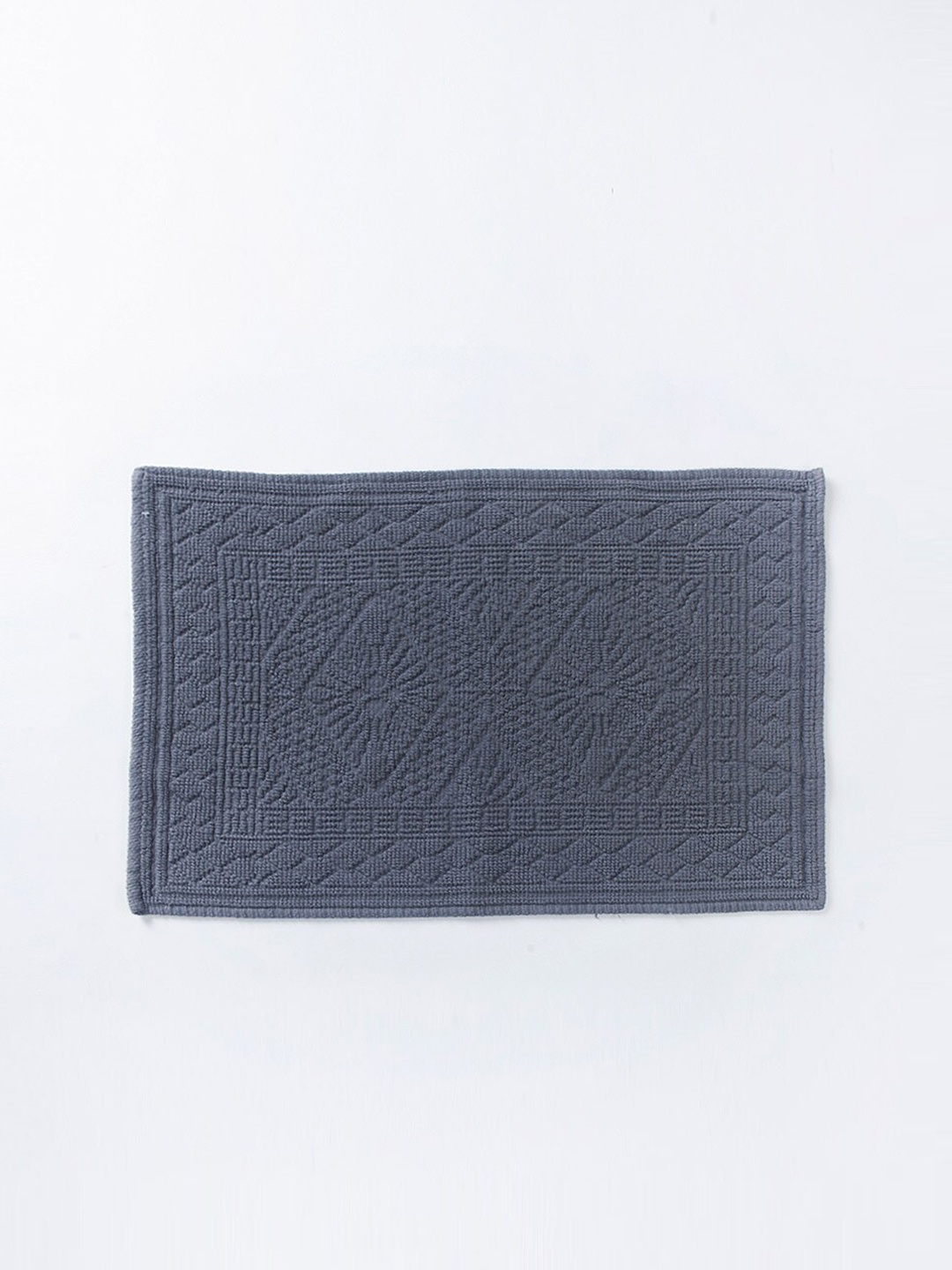 

Fabindia Aqib Grey Textured Cotton Floormat