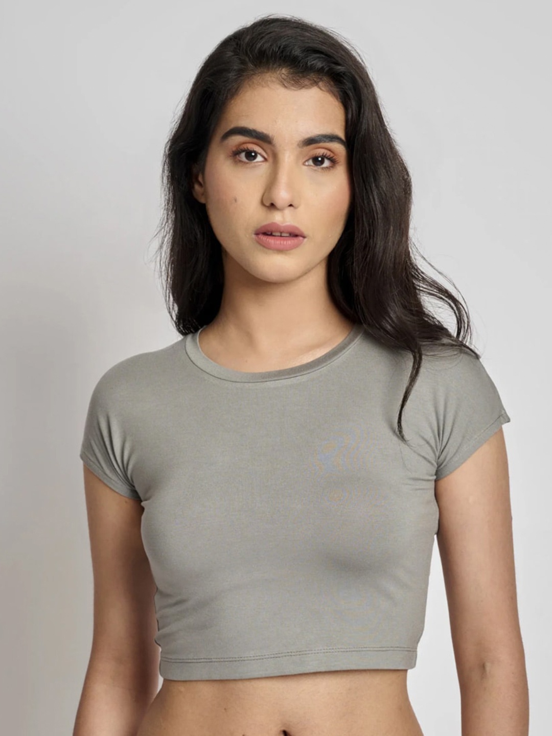 

Bonkers Corner Grey Knitted Regular Fit Crop T-Shirt