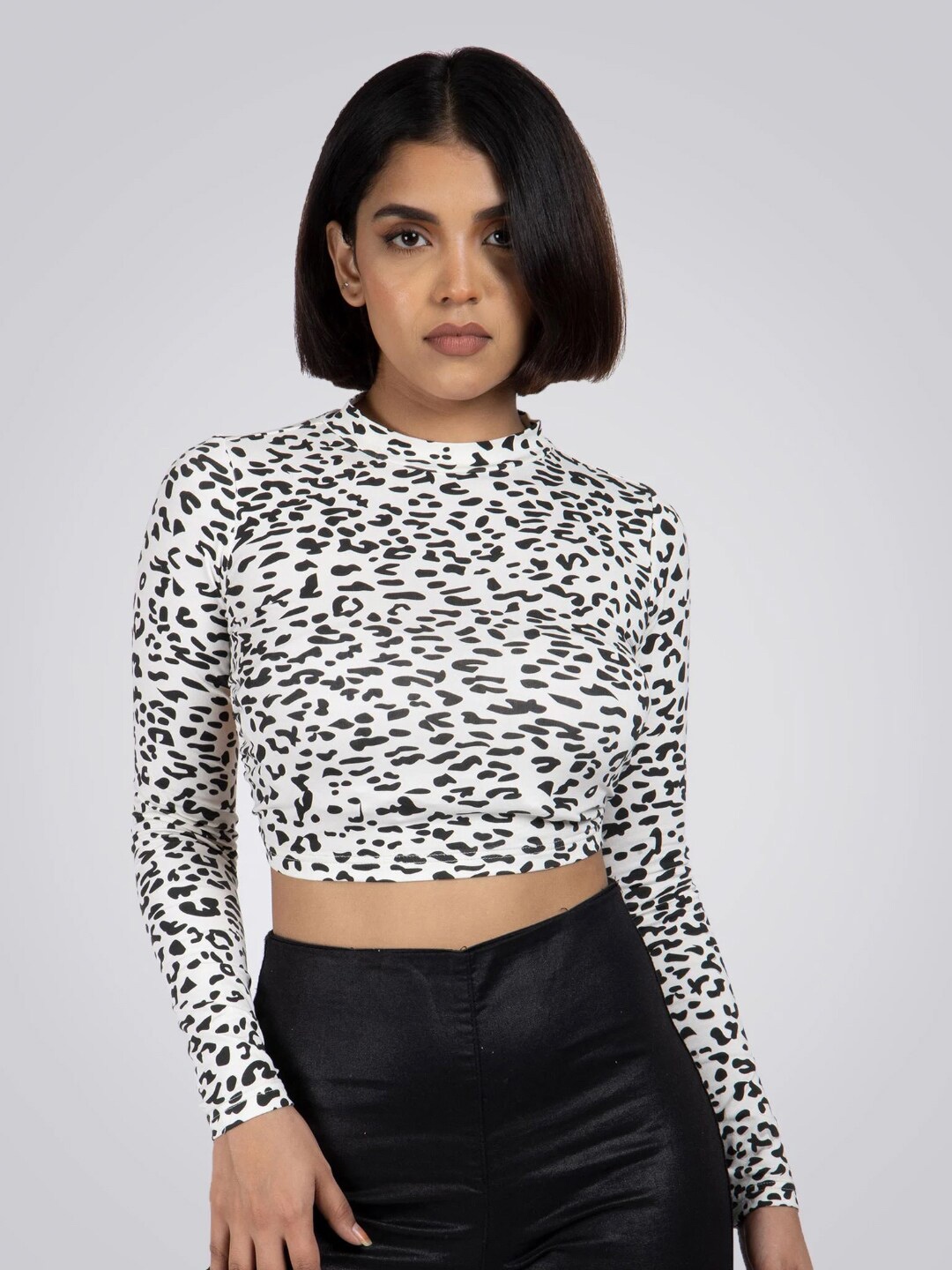 

Bonkers Corner White & Black Animal Printed Tie-Ups Cotton Styled Back Top