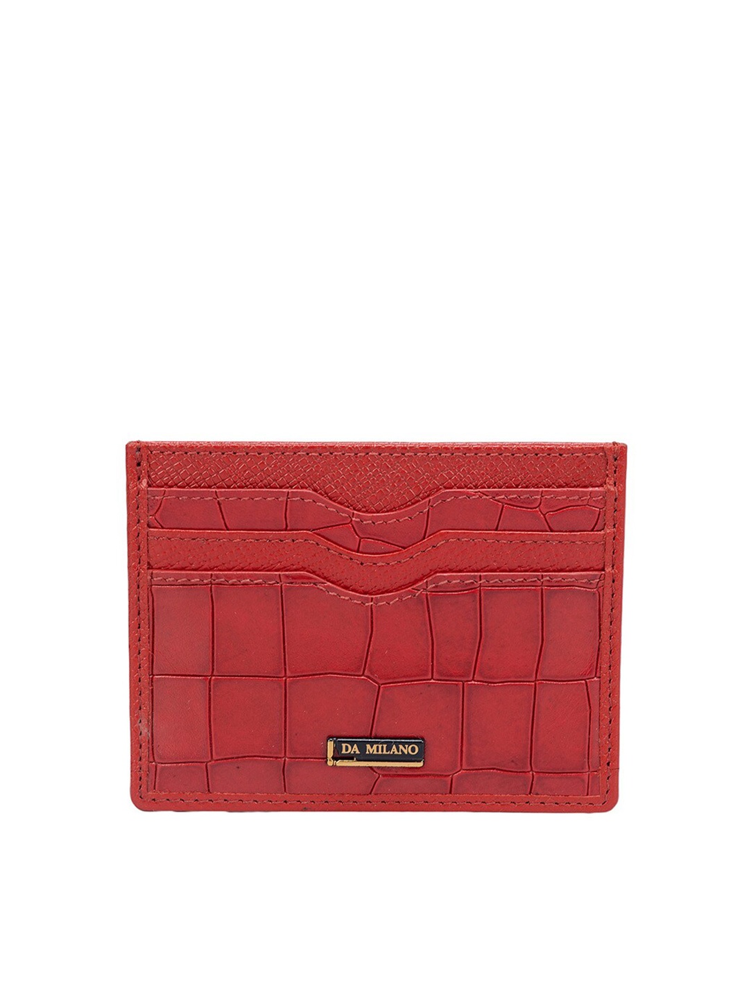 

Da Milano Textured Leather Two Fold Wallet, Red