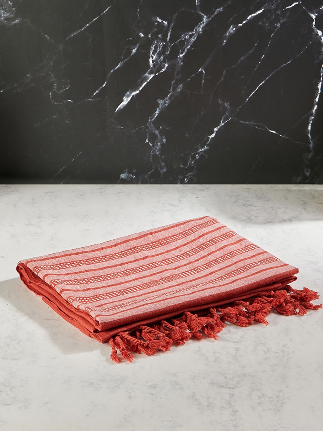 

Fabindia Orange Shiraz Cotton Bath Towel, Rust