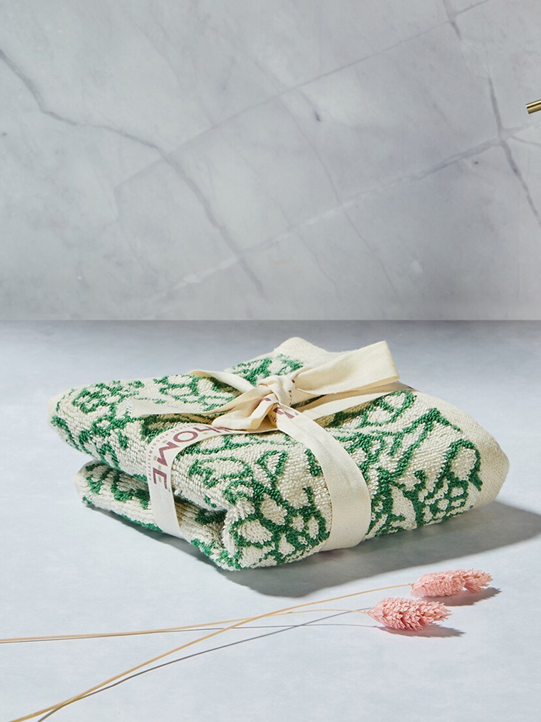 

Fabindia Green & Beige 2 Pieces Cotton Printed Face Towels